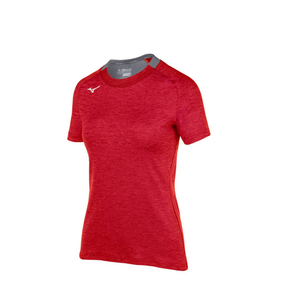 Womens Mizuno Alpha Short Sleeve T-Shirts Red Philippines (WJMCFH124)